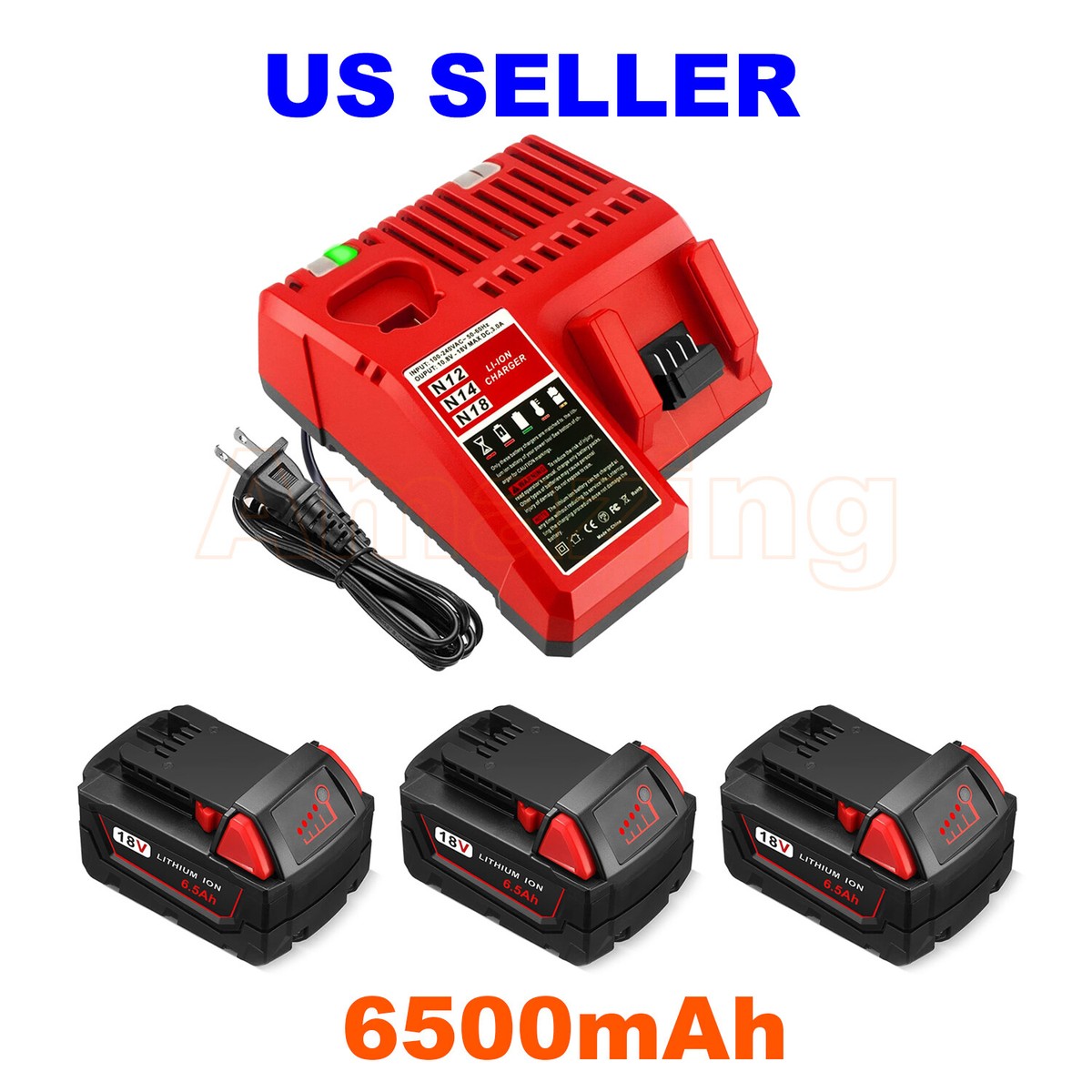 NEW 2.5 6.5Ah For Milwaukee M18 Lithium XC Extended Capacity 18V