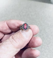 Pink Mother of Pearl Ring Sterling