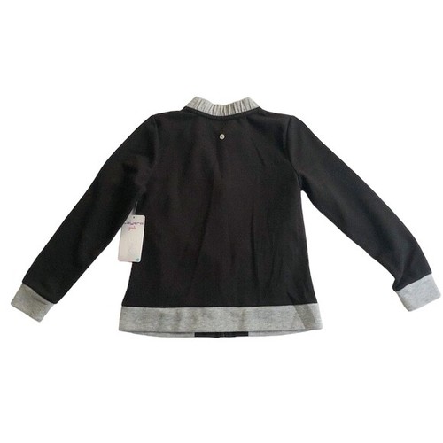 Chaqueta Capa 8 Niñas Negra Gris Cremallera Completa Frontal Da' Bomb Bomber Bolsillos Nueva con Etiquetas - Imagen 5 de 11