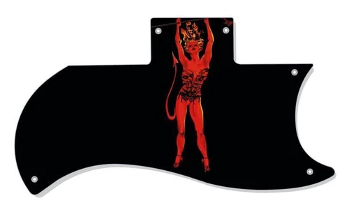 SG Half Face Pickguard Custom Gibson Graphic Graphical Guitar Single Demon Girl