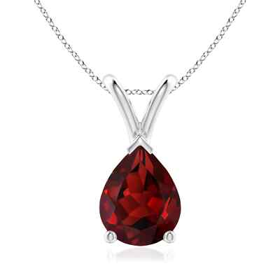 ANGARA 1.8 Ct Natural Garnet Pendant Necklace for Women in 14K Solid Gold (AAAA)