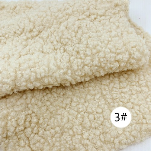 Faux Sheepskin Sherpa Fleece Fabric DIY Material Sewing Toy Doll 45 50CM - Picture 5 of 25