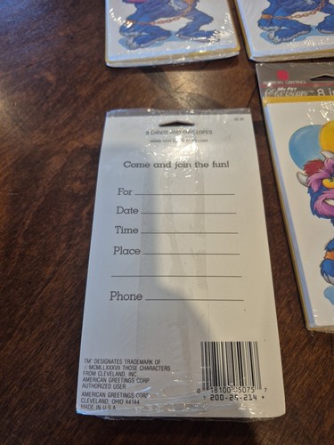 Lot Of 6 Vintage 80s My Pet Monster Party Invitations American Greetings USA NEW - Picture 3 of 3