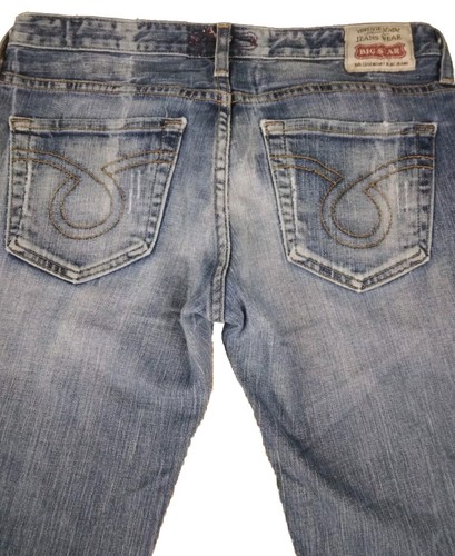 Big Star Rikki Distressed Vintage Denim Jeans Women's Size 28 Medium Wash Pocket - Picture 9 of 10