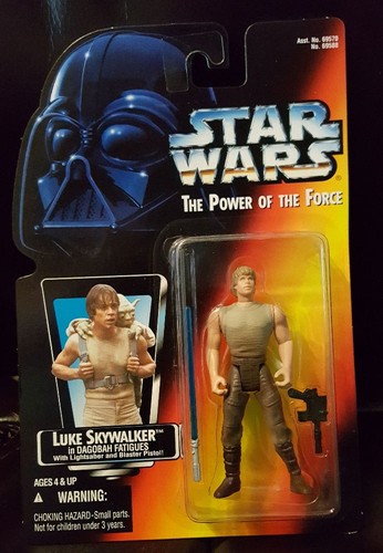Star Wars POTF LUKE SKYWALKER - 1995 Dagobah Fatigues MOC - Picture 1 of 2