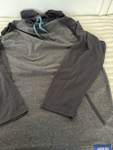 Jason Wu For Eva Air Men's Heather Grey Pullover Long Sleeve Lounge Shirt XL - Picture 9 of 10