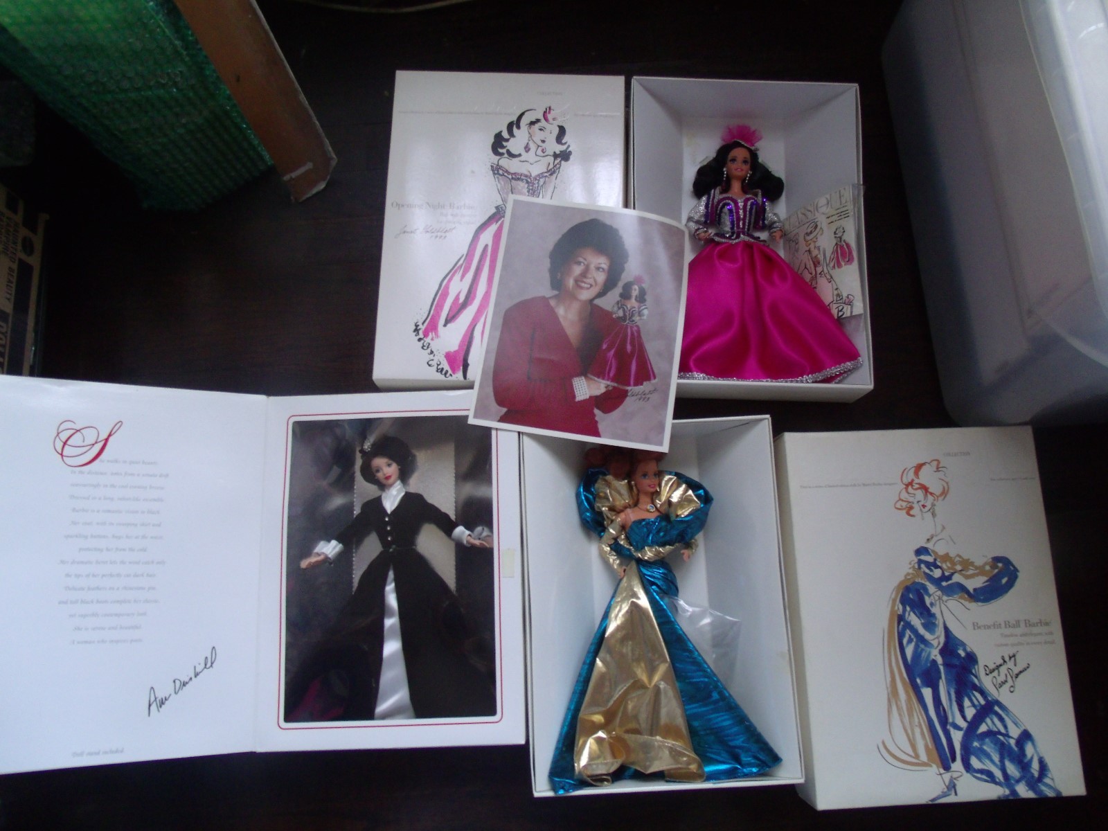 Lot of 3 All Signed Benifit Ball Barbie -Romantic Interlude Barbie-Opening Night Lot of 3 All Signed Benifit Ball Barbie -Romantic Interlude Barbie-Opening Night