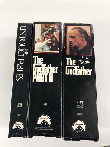 Mafia lot The Godfather part 1 part 2 and the Untouchables VHS set of 5 Tapes - Imagen 2 de 17