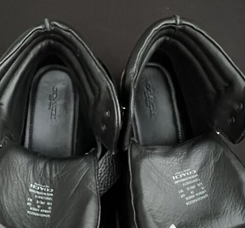 Coach Urban Hiker Pebble Women’s Ankle Boots 9.5B Black Leather Wedge Platform - Picture 19 of 23