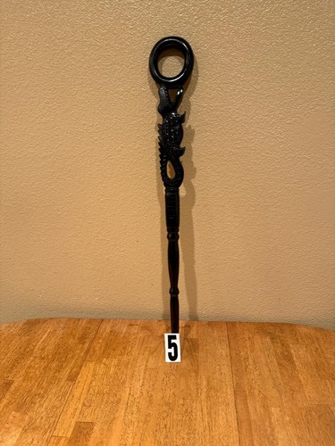 African Carved Wooden Walking Stick or Cane - Picture 9 of 14