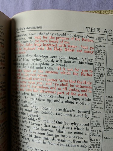 Holy Bible John A Hertel School Reference Red Letter King James Ver. 1965-66 HC - Picture 8 of 10