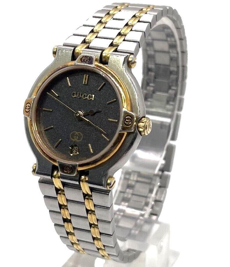 Vintage Ladies Stainless Steel 2 TONE Gucci 9000 L Vintage Ladies Stainless Steel 2 TONE Gucci 9000 L