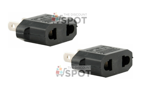 EU Euro Europe to US USA Power Jack Wall Plug Converter Travel Adapter 5 Pack - Picture 3 of 8