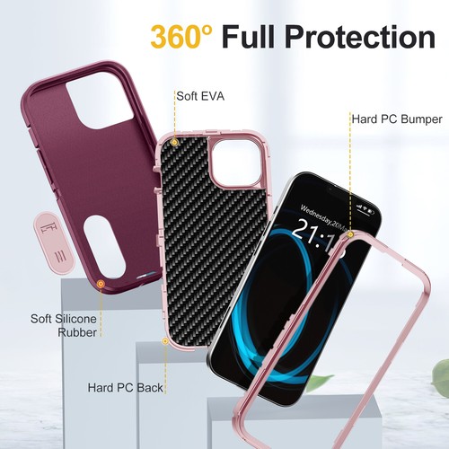 For Apple iPhone 12/Pro/12 Pro Max Shockproof Hybrid Rugged Kickstand Case Cover - Bild 3 von 24