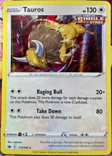 Tauros Holo Rare - 115/198 - Chilling Reign Pokemon 2021