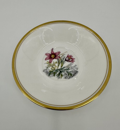 Royal Worcester Bone China Purple Floral Saucer Dish, 1961 - Picture 1 of 9