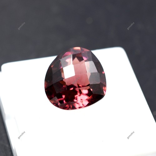 Piedra preciosa suelta de zafiro Padparadscha natural corte pera 12,05 quilates CERTIFICADA - Imagen 3 de 10