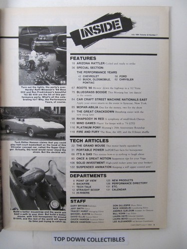 Car Craft Magazine July 1984 Bluegrass Boogie, Jim Farrell's Mach l - Picture 2 of 2