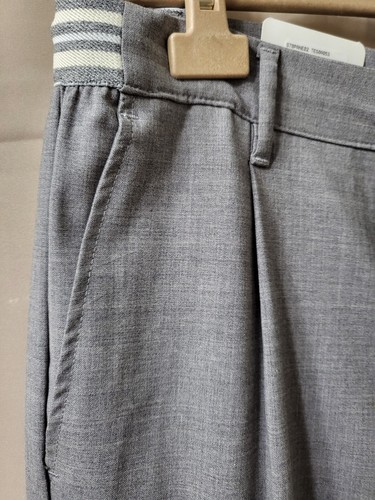 595$ Eleventy Mens Drawstring Waist Stretch Grey Virgin Wool Pants Sz:US L/52EU - Picture 12 of 17