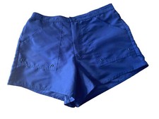 Maxine of Hollywood Women's Solid Blue Woven Boardshort Swim Shorts New W/Tags 8