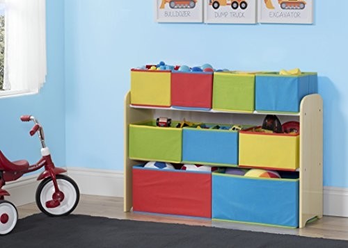 Toy Organizer with Storage Bins - Children Deluxe Multi-Bin - Natural Finish New - Picture 4 of 4