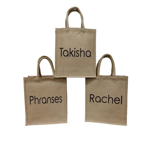 Customizable Comfort Durable Handmade Indian Jute Shopping Bag - Foto 10 di 14