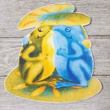 frog-lilly-pad-wall-sticker-glossy-duo-5-inch-1pc-new