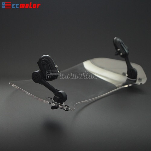 Adjustable Clip-On Windshield Extension Universal Windscreen Spoiler For Harley - Picture 7 of 9