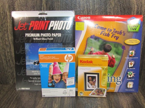 Fotopapier Konvolut Lot Canon Kodak HP Jet Print Grußkarten alle versiegelt neu - Bild 2 von 14