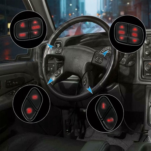 GMC Chevrolet Steering Wheel Buttons Controls Switches Red LEDs New 2003-2006 - Picture 2 of 8