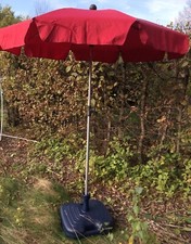 Schneider Parasol, Ø 150 cm Balcony Parasol + Parasol Stand, Red NEW + Gifts