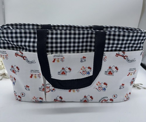 Hello Kitty Sanrio XL Makeup Or Toiletry Storage Bag Zipper Outside Pockets NEW - Picture 2 of 3