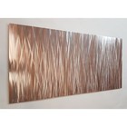 Modern abstract Contemporary metal wall art. Home Decor. Entice. Copper Silver 