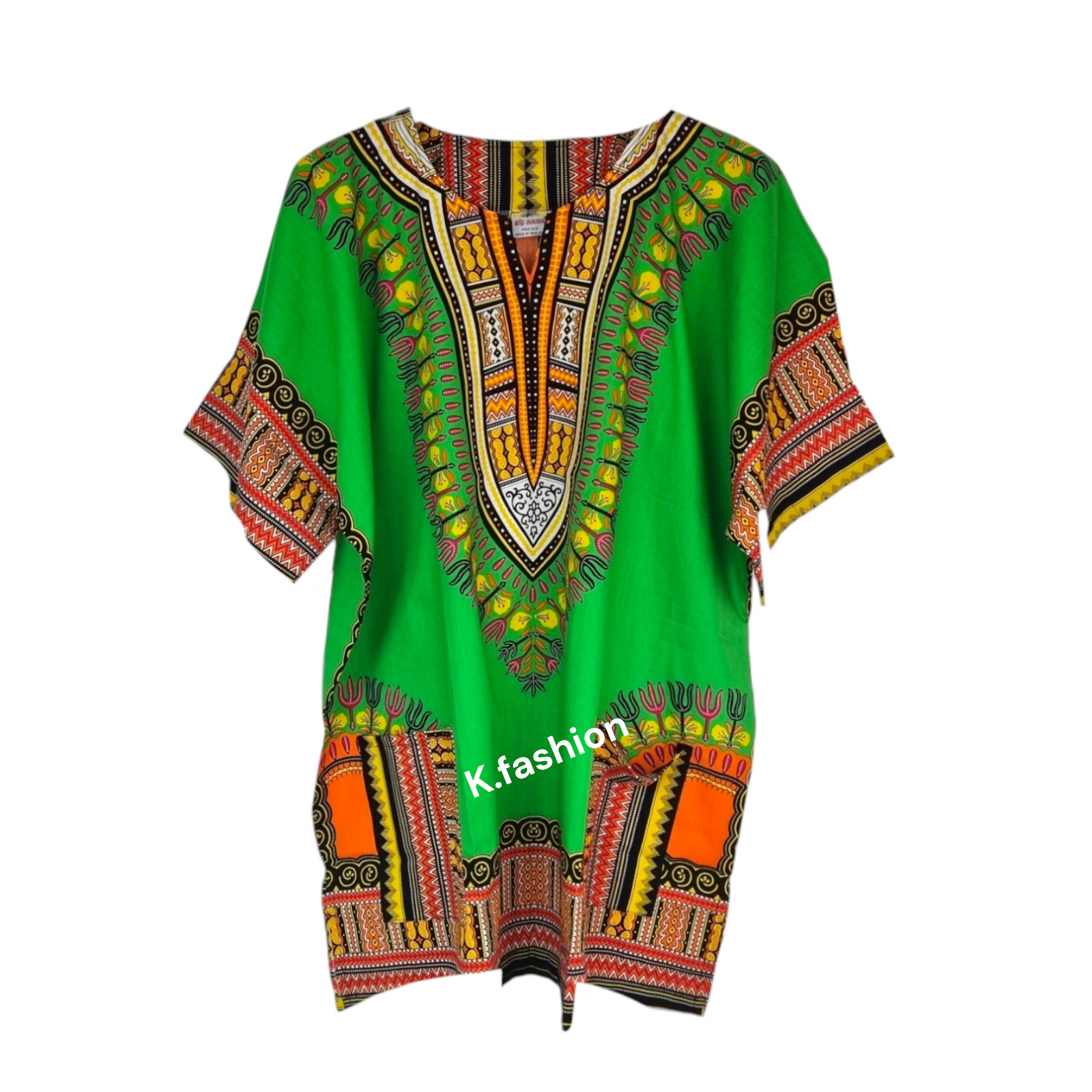 100% COTTON Unisex Dashiki Africa Tribal Print Festival Kaftans Shirt Blouse Top