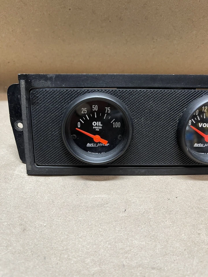 88-91 Honda Civic EF Radio Bezel Autometer Gauge Pod Custom Oil Pressure Volts - Image 2 of 4