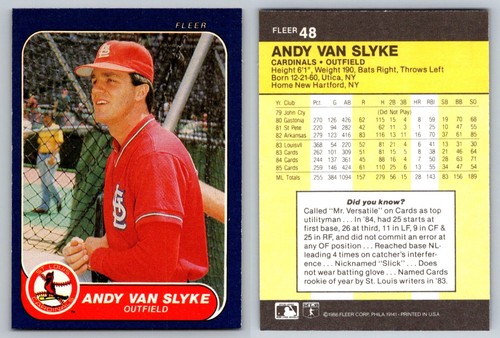 1986 FLEER Baseball Cards- Complete Your Set (1-199) - Set Break - U Pick & Save - Picture 49 of 200