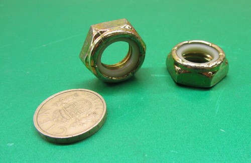 Grade 8 Zinc Yellow Nylon Insert Hex Lock Nut, RH 5/8"-11 x 25/64" H, 20 Pc - Picture 5 of 12