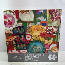 Hallmark More Classic Christmas Cards 1000 pc Jigsaw Puzzle Family Fun 30” X 24”