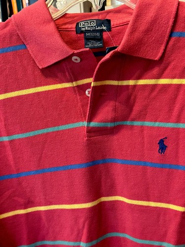 POLO RALPH LAUREN Jungen ML (12-14) Baumwolle L/S gestreift Pullover Poloshirt - Bild 1 von 3