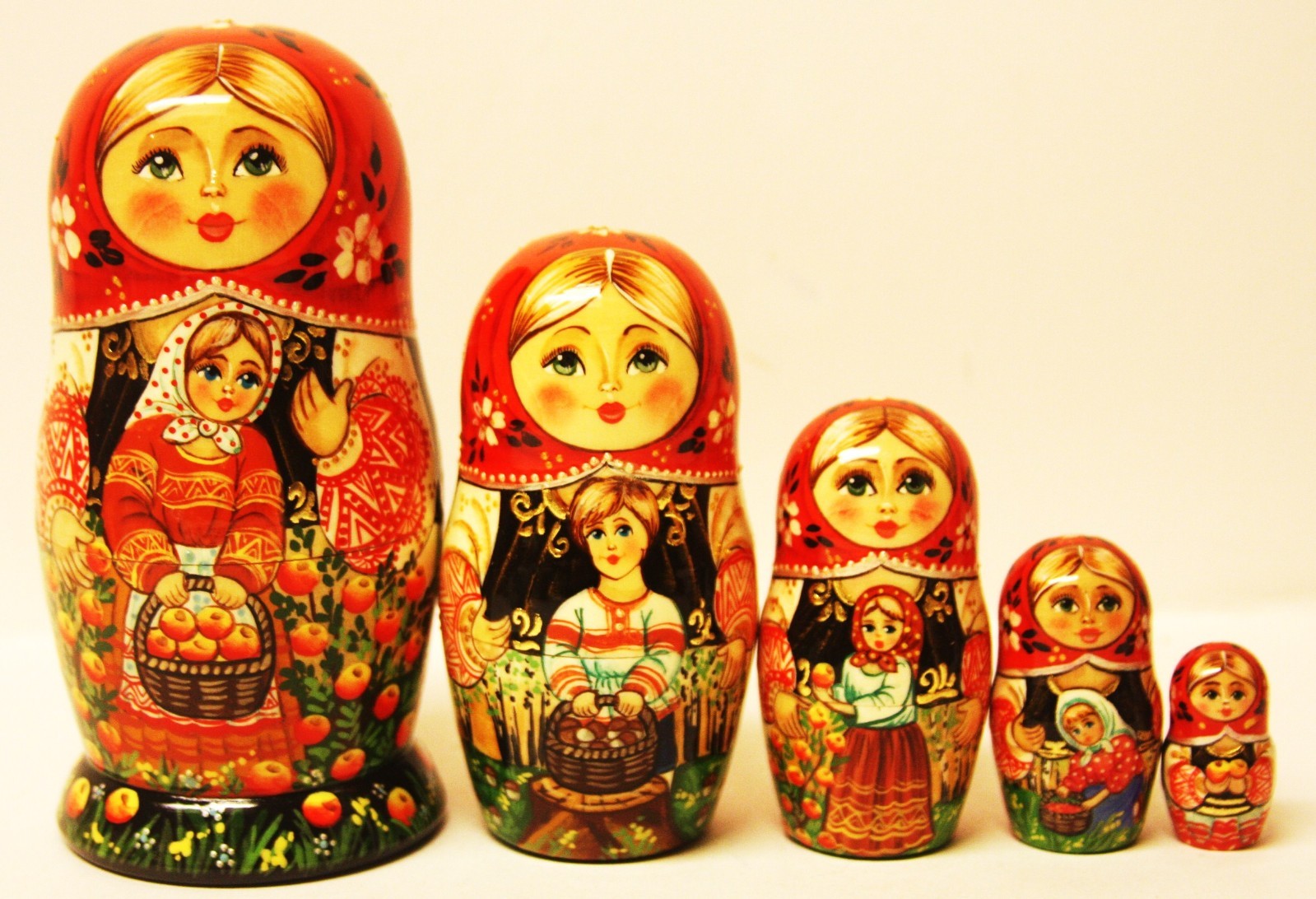 Alkota Russian Original Collectible Nesting Doll The Summer in the Village , 6 Alkota Russian Original Collectible Nesting Doll The Summer in the Village , 6