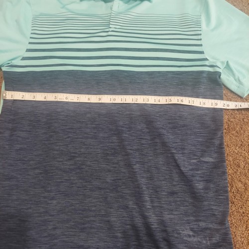 Under Armour Men's M Shirt Golf Polo Two Toned Blue Loose Short Sleeve - Picture 5 of 7