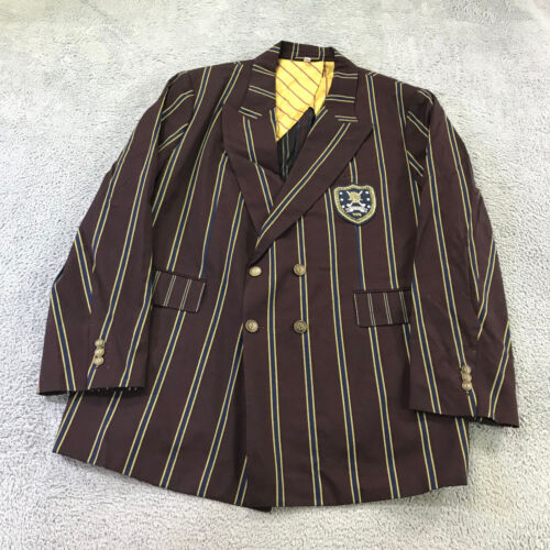Banana Republic Athletics Blazer Mens 2XL XXL Striped Embroidered Crest NOT $600