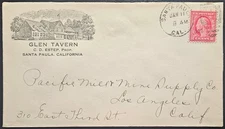 Glen Tavern Hotel Advertising Santa Paula CA Duplex 1922 Ventura County