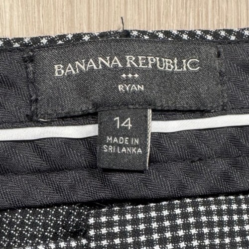 Banana Republic Ryan Damenhose Größe 14 Schwarz Weiß Hahnentritt Karriere Freizeit - Bild 4 von 8