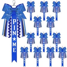 Tondiamo 12 Pcs Cheer keychains measures 12.6 x 3.7 inches/ 32 x 9.5 cm, Blue