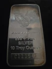 10 TROY OZ ENGELHARD SILVER BAR WITH TONING/ 999+ FINE SILVER BAR / #C111547