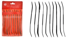 Sona 10-Piece Set: Double-Ended Fine Cut Riffler File (3mm x 140mm) - 745RF