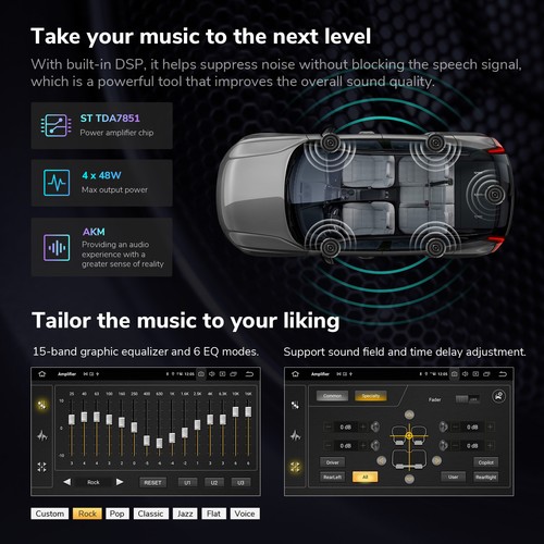 DAB+ Android 13 6+64GB Autoradio GPS NAVI WIFI RDS DSP 4G LTE für BMW 5er E39 M5 - Bild 8 von 24