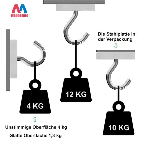 12 Stück Magnete 10 KG Kraft 20 x 7 mm mit Loch und Kapsel Senkkopf Topfmagnet - Bild 17 von 24