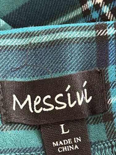 Messini Damenrock groß knielang grün und dunkelblau kariert - Bild 4 von 6